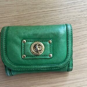 Marc Jacobs green leather wallet